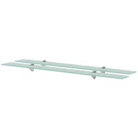 vidaXL Floating Shelves 2 pcs Glass 39.4