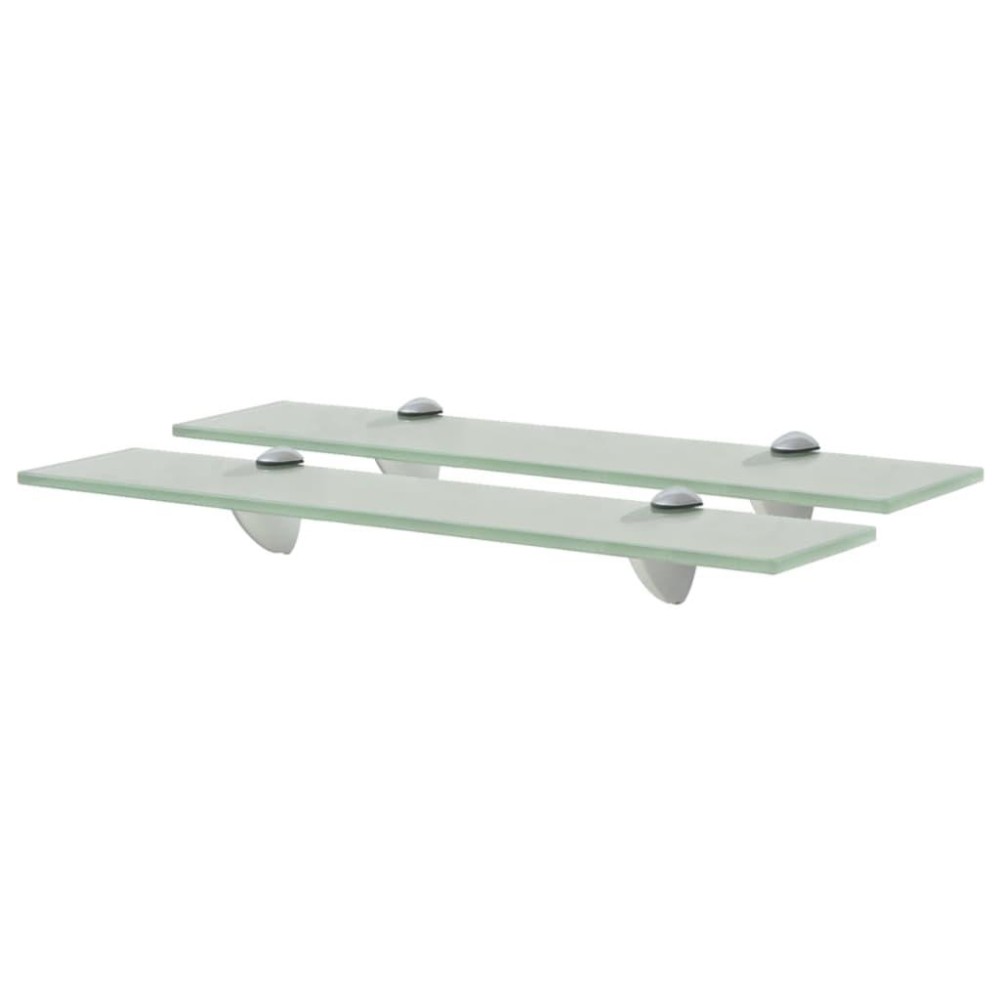 vidaXL Floating Shelves 2 pcs Glass 19.7