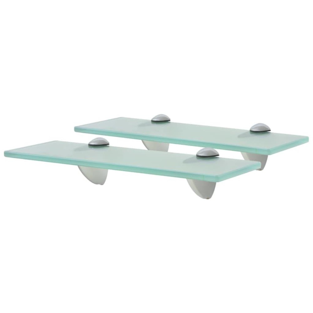 vidaXL Floating Shelves 2 pcs Glass 11.8