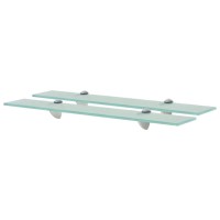 vidaXL Floating Shelves 2 pcs Glass 23.6