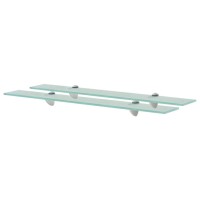 vidaXL Floating Shelves 2 pcs Glass 27.6