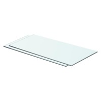 Vidaxl Shelves 2 Pcs Panel Glass Clear 23.6X9.8