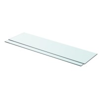 vidaXL Shelves 2 pcs Panel Glass Clear 31.5