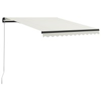 vidaXL Manual Retractable Awning with LED 118.1