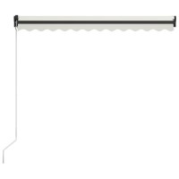 vidaXL Manual Retractable Awning with LED 118.1