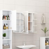 vidaXL 3 Piece Bathroom Furniture Set White Engineered Wood