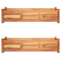 vidaXL Garden Raised Beds 2 pcs Acacia Wood 39.4