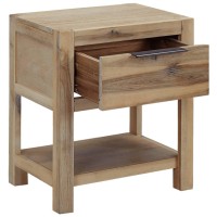 Vidaxl Nightstands With Drawers 2 Pcs 15.7X11.8X18.9 Solid Acacia Wood