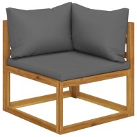 vidaXL 12 Piece Patio Lounge Set with Cushion Solid Acacia Wood