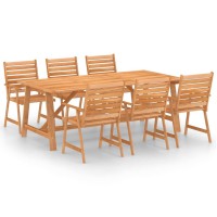 vidaXL 7 Piece Patio Dining Set Solid Acacia Wood