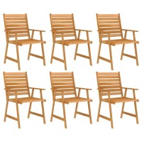 vidaXL 7 Piece Patio Dining Set Solid Acacia Wood