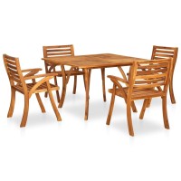 vidaXL 5 Piece Patio Dining Set Solid Acacia Wood