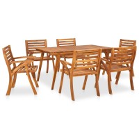 vidaXL 7 Piece Patio Dining Set Solid Acacia Wood