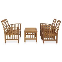 Vidaxl 4 Piece Patio Lounge Set Solid Acacia Wood