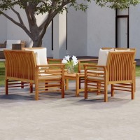 vidaXL 5 Piece Patio Lounge Set with Cushions Solid Wood Acacia