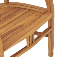 vidaXL 7 Piece Patio Dining Set Solid Teak Wood