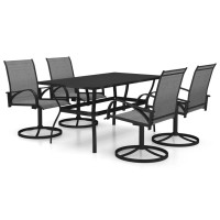 Vidaxl 5 Piece Patio Dining Set Textilene And Steel