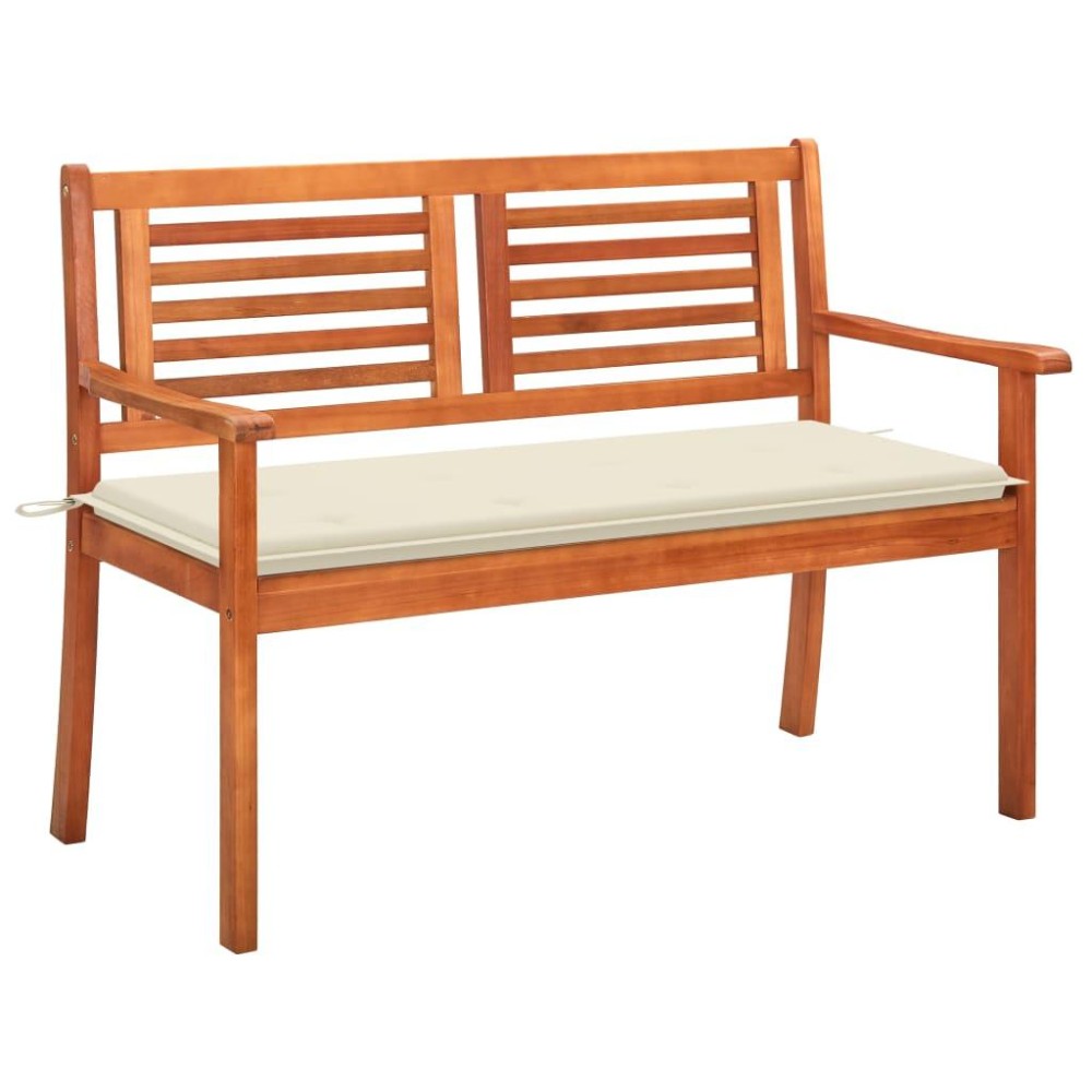 vidaXL 2-Seater Patio Bench with Cushion 47.2