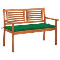 vidaXL 2-Seater Patio Bench with Cushion 47.2