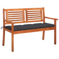 vidaXL 2-Seater Patio Bench with Cushion 47.2