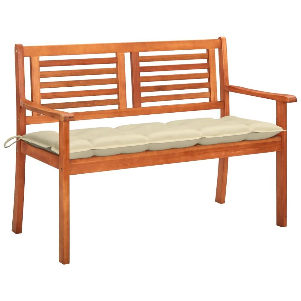 vidaXL 2-Seater Patio Bench with Cushion 47.2