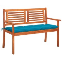 vidaXL 2-Seater Patio Bench with Cushion 47.2