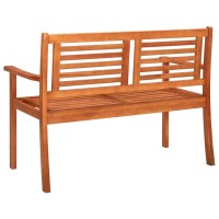 vidaXL 2-Seater Patio Bench with Cushion 47.2