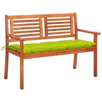 vidaXL 2-Seater Patio Bench with Cushion 47.2