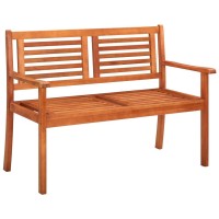 vidaXL 2-Seater Patio Bench with Cushion 47.2