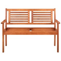 vidaXL 2-Seater Patio Bench with Cushion 47.2