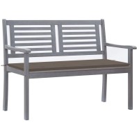 vidaXL 2-Seater Patio Bench with Cushion 47.2