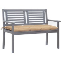 vidaXL 2-Seater Patio Bench with Cushion 47.2