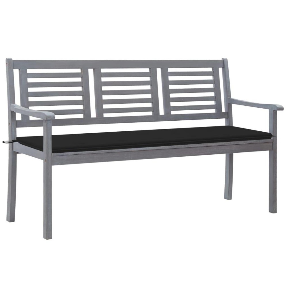 vidaXL 3-Seater Patio Bench with Cushion 59.1