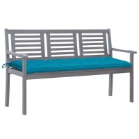 vidaXL 3-Seater Patio Bench with Cushion 59.1