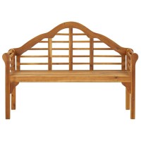 Vidaxl Patio Queen Bench With Cushion 53.1 Solid Acacia Wood