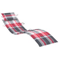 vidaXL Patio Sun Lounger with Cushion Solid Acacia Wood