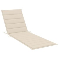 vidaXL Patio Sun Lounger with Cushion Bamboo