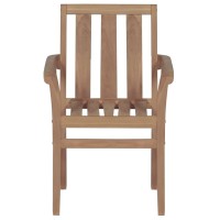 vidaXL Patio Chairs 2 pcs with Cream Cushions Solid Teak Wood