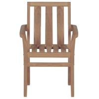 vidaXL Patio Chairs 2 pcs with Cream White Cushions Solid Teak Wood