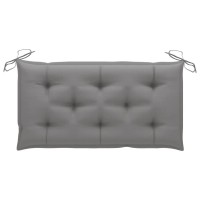 vidaXL Patio Bench with Gray Cushion 44.1