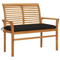 vidaXL Patio Bench with Black Cushion 44.1