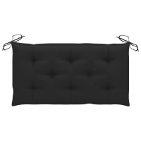 vidaXL Patio Bench with Black Cushion 44.1