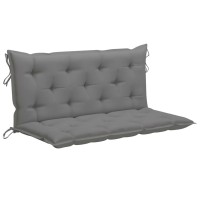 Vidaxl Swing Bench With Gray Cushion 47.2 Solid Wood Teak