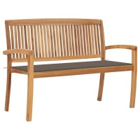 vidaXL Stacking Patio Bench with Cushion 50.6