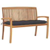 vidaXL Stacking Patio Bench with Cushion 50.6