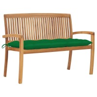 vidaXL Stacking Patio Bench with Cushion 50.6