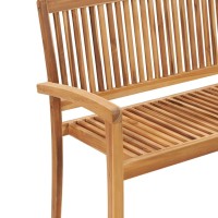 vidaXL Stacking Patio Bench with Cushion 50.6