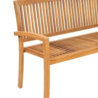 vidaXL Stacking Patio Bench with Cushion 62.6