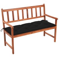 Vidaxl Patio Bench With Cushion 47.2 Solid Acacia Wood