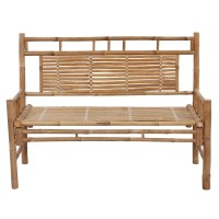 Vidaxl Patio Bench With Cushion 47.2 Bamboo